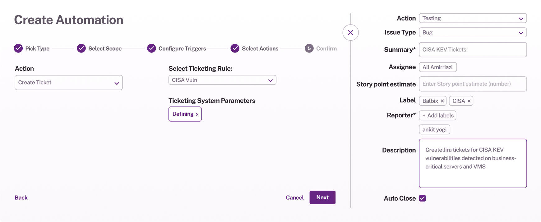 Create Automation