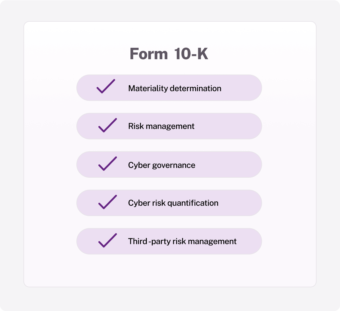 Form 10-K - Simplify SEC compliance with quantified risk