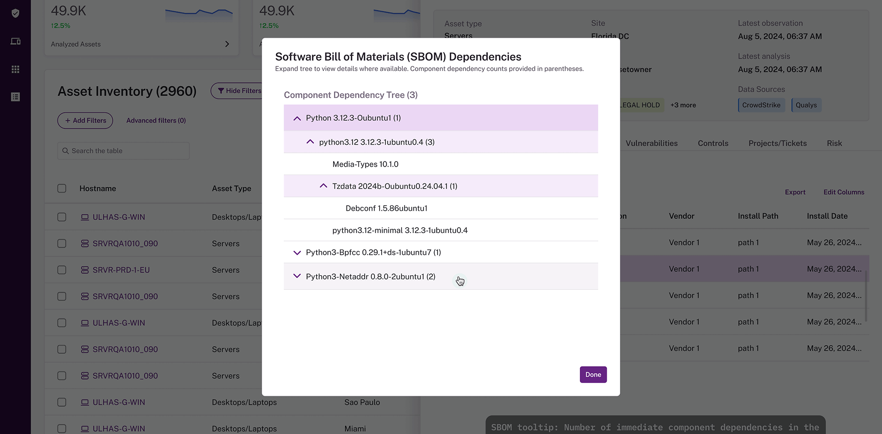 Software Bill of Materials (SBOM) - Platform